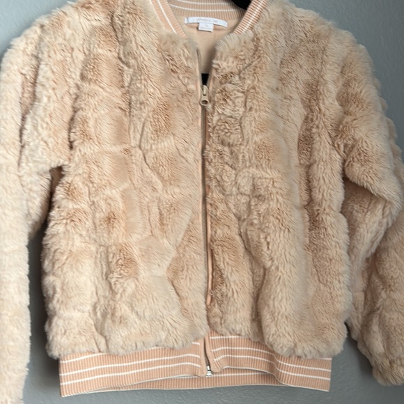 Girl’s O’Neil fur bomber jacket size M - Picture 2 of 5
